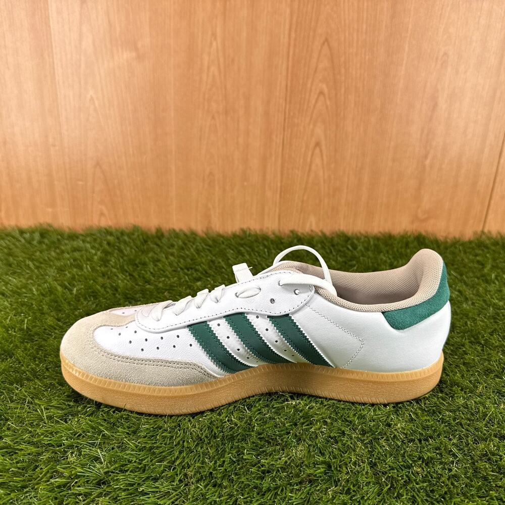adidas Velosamba Leather Cloud White Green Cycling Shoes JQ2324 Men's Size 9.5 - Picture 3 of 7